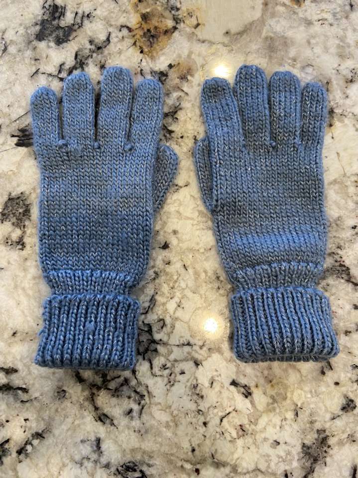 Blue And Silver Gloves