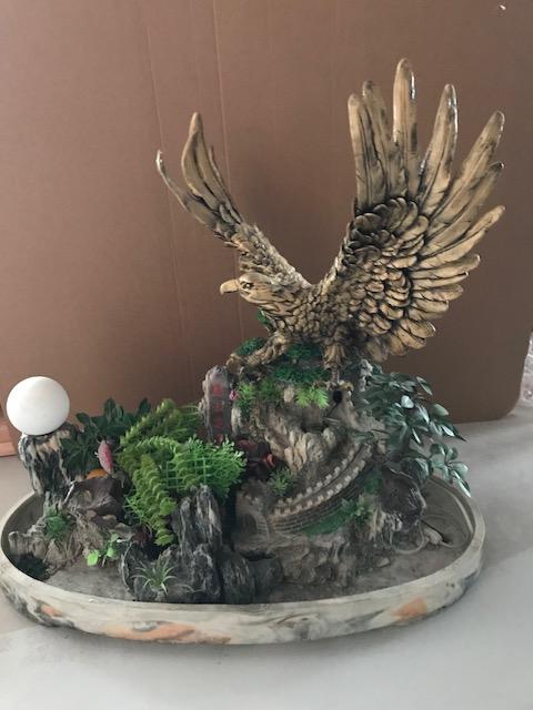 Golden Eagle for Fish pond deco indoor or outdoor