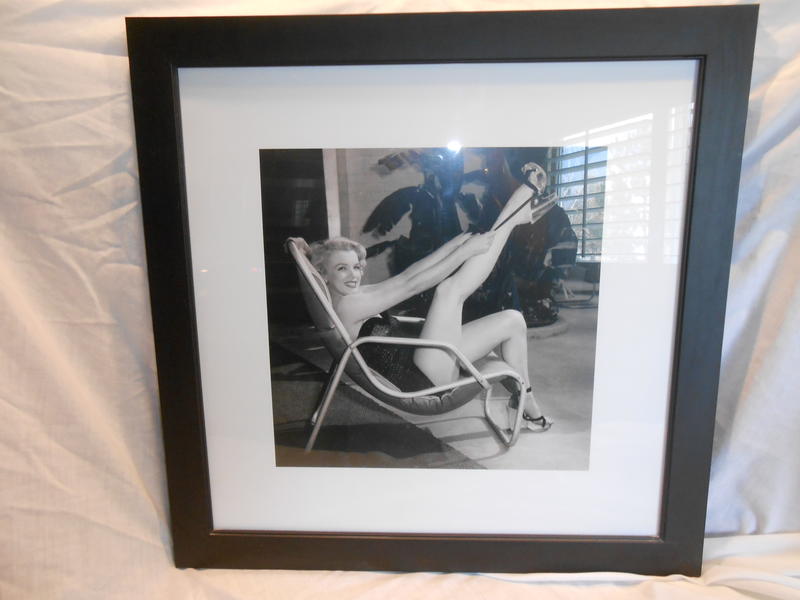 Marilyn Poolside Black and White Picture