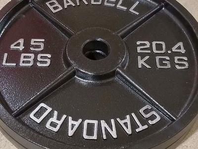 2 Pair 45LB Olympic Commercial Plates *opmk*