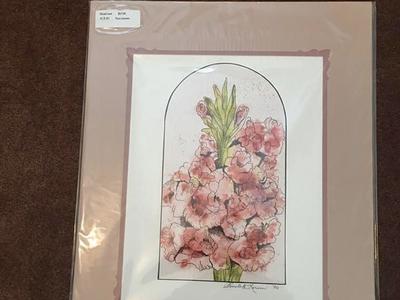 Matted Gladiolus Print