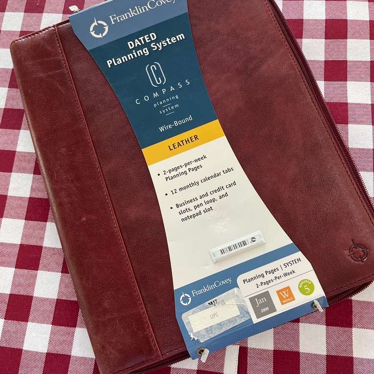 Red Leather Portfolio By Franklin Covey