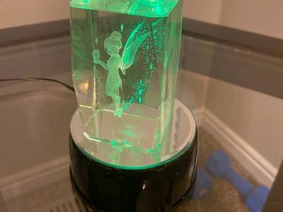 Tinker Bell Rotating 3D Glass Displays