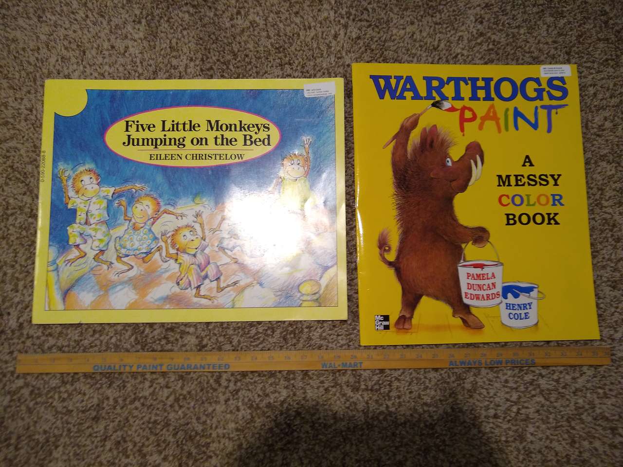 Jumbo 5 little Monkeys and Warthogs paint book