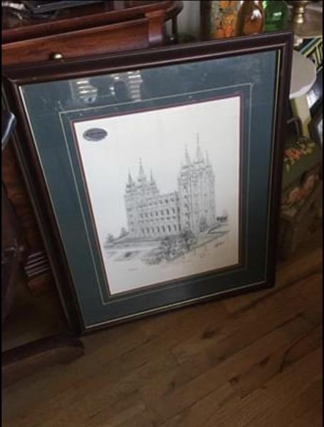 Beautiful signed Artwork of Salt Lake Temple