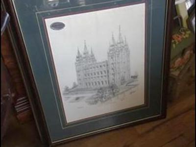 Beautiful signed Artwork of Salt Lake Temple