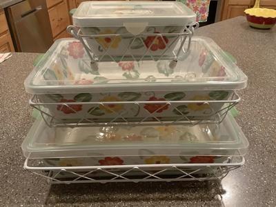 12 Piece Flower Bakeware Serving Set