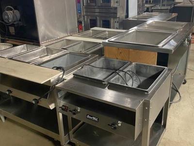 Steam tables various sizes used