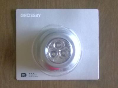 Battery powered LED push light