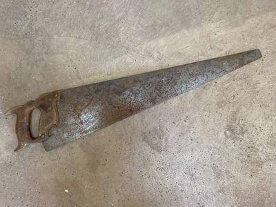 Vintage Disston Hand Saw - 28”