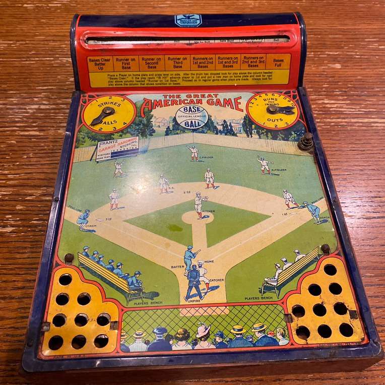 1920’s Hustler Toy Corp - Mechanical Baseball Game