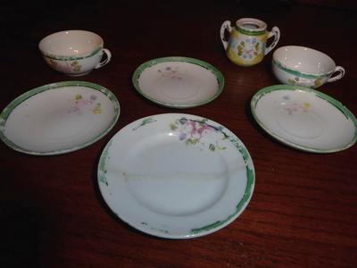 Very Old Antique Mini Tea Set With Parts Missing For Crafts OR Fun Decor