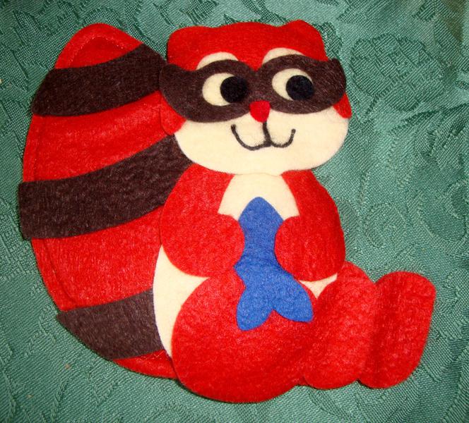 12 Really Cute Felt Fabric Raccoon Animal Applique Shapes For Fun Christmas Ornaments OR Craft Projects-Hobbies