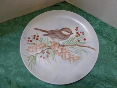 Really Sweet BIRD On A Branch Display / Collectible Wall OR Shelf Plate Decor
