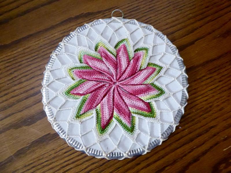 Antique Victorian Style Crochet Doily Trivet Tea Pot Holder Fun Wall Decor- Fun For A Tea Party