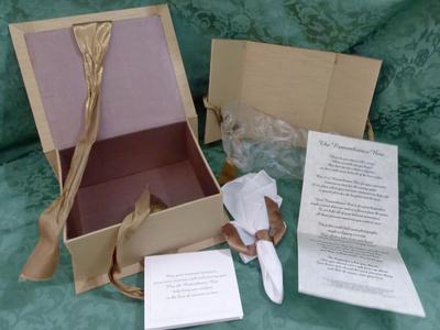 The Remembrance Box For Treasures And Memories With a Fabric Hankie- All In New Condition