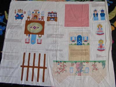 A Really Sweet Country House With Mice Family Fabric Panel To Sew