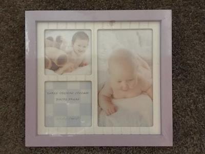 Purple And White Picture Frame