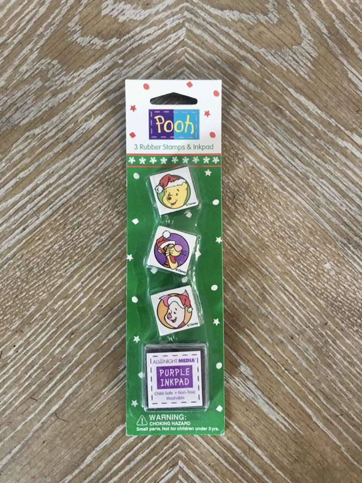 Pooh 3 Rubber Stamps & Inkpad!