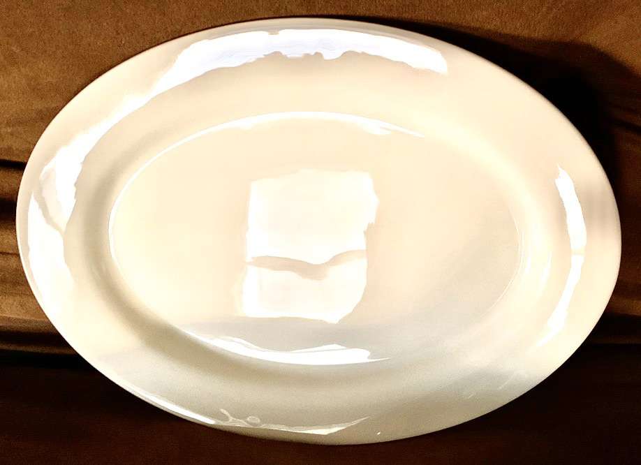 New Serving Platter Oval Off White
