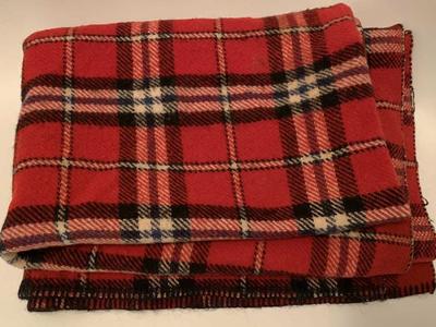 Vintage Faribault Woolen Mills Wool Plaid Blanket