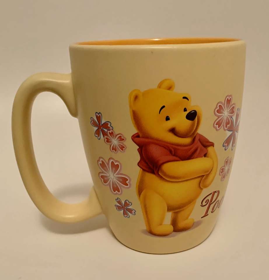 DisneyStore Winnie The Pooh Yellow Floral Mug Cup