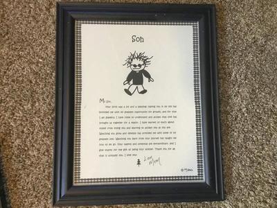 BEAUTIFUL FRAMED ART WORK-11”x 14”