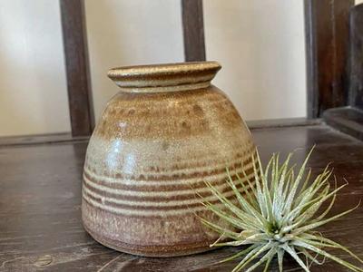 Stoneware Pottery Vase Container 4”