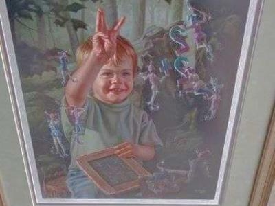 Bob Byerley signed artwork one to ten art frame