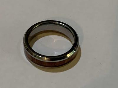Tungsten Carbide Ring With Koa Wood Inlay $20
