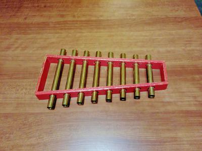 Antique children's xylophone brass 8 note chimes
