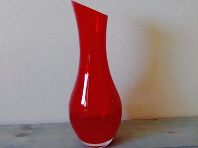 Cased glass vase