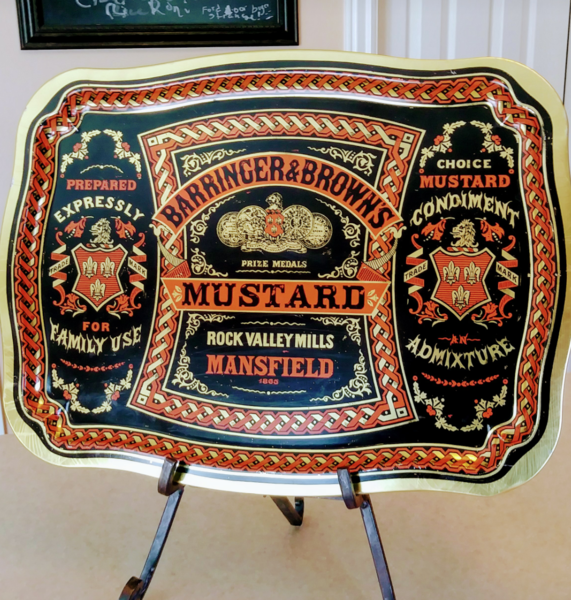 Vintage tin litho advertisement tray