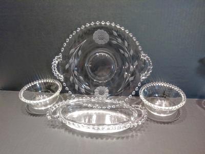 Vintage imperial candlewick dishes