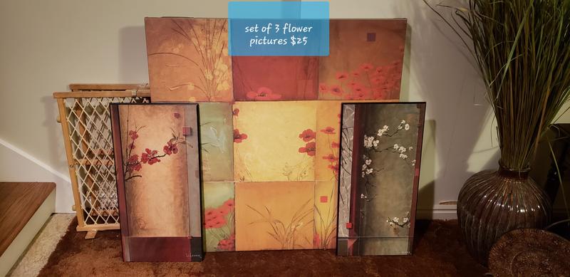 Set of 3 Flower Pictures