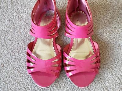 Girls Hot Pink Sandals - size 9