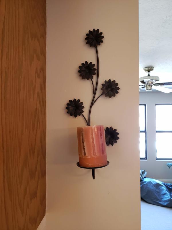 Flower Metal Wall Hanging Candle Holder