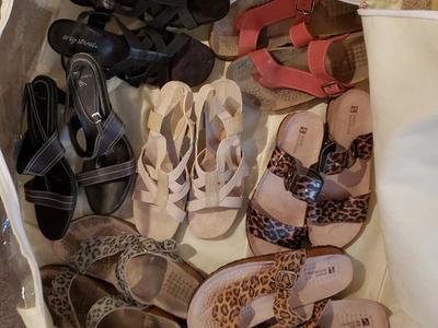 HUGE LOT Women's Shoes Sandals - size 10