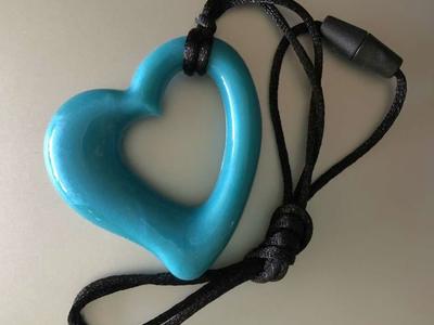 Baby Proof Non-Toxic Teething Heart Pendants