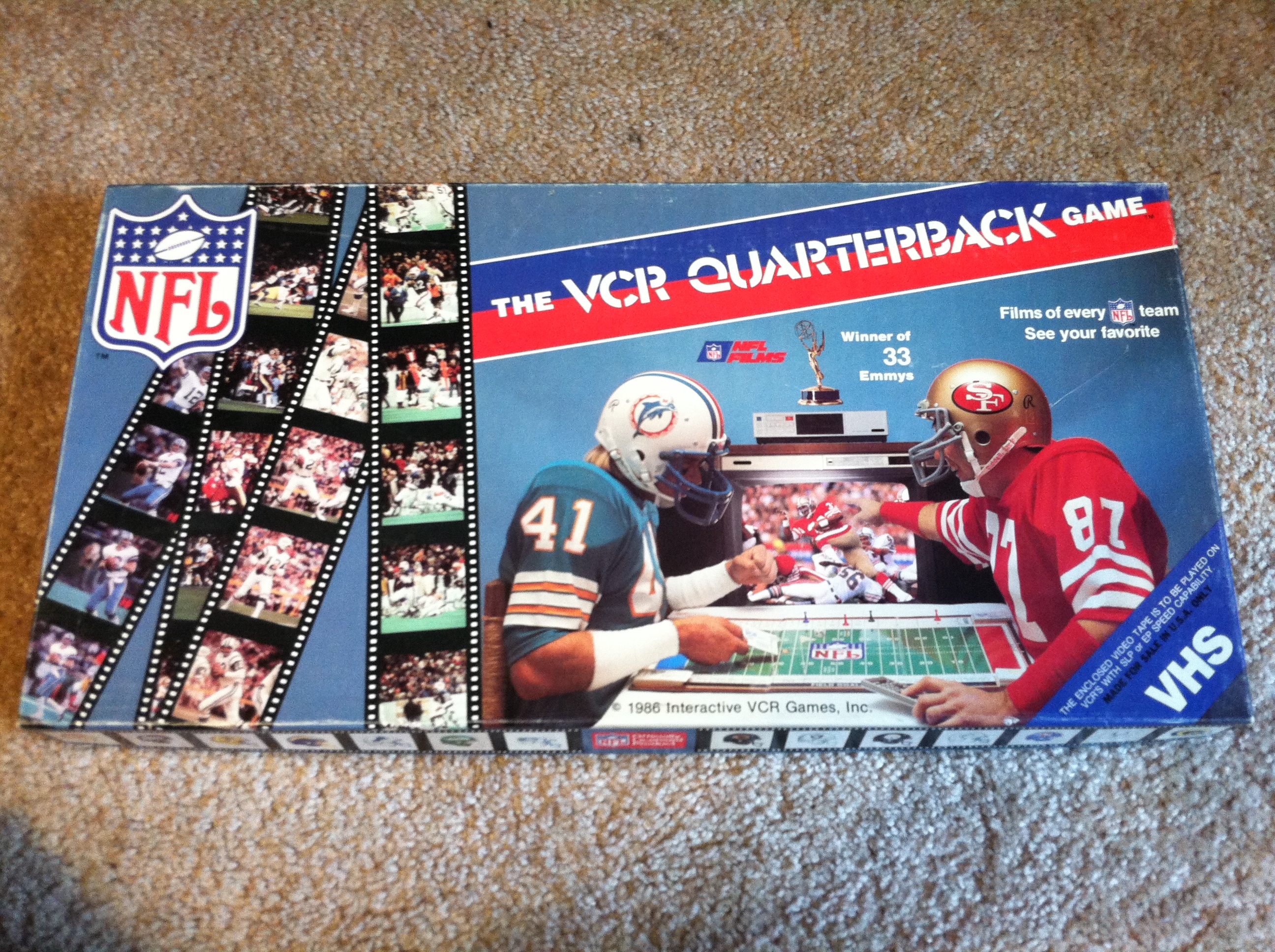 The VCR quarterback NFL game 1986 edition