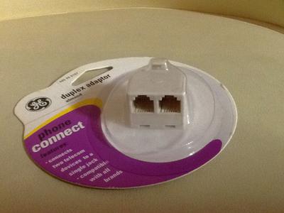 GE duplex adapter almond phone connect