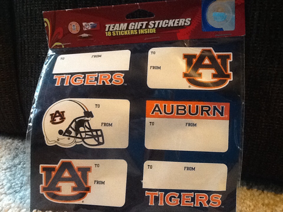 AUBURN TIGERS TEAM GIFT STICKERS