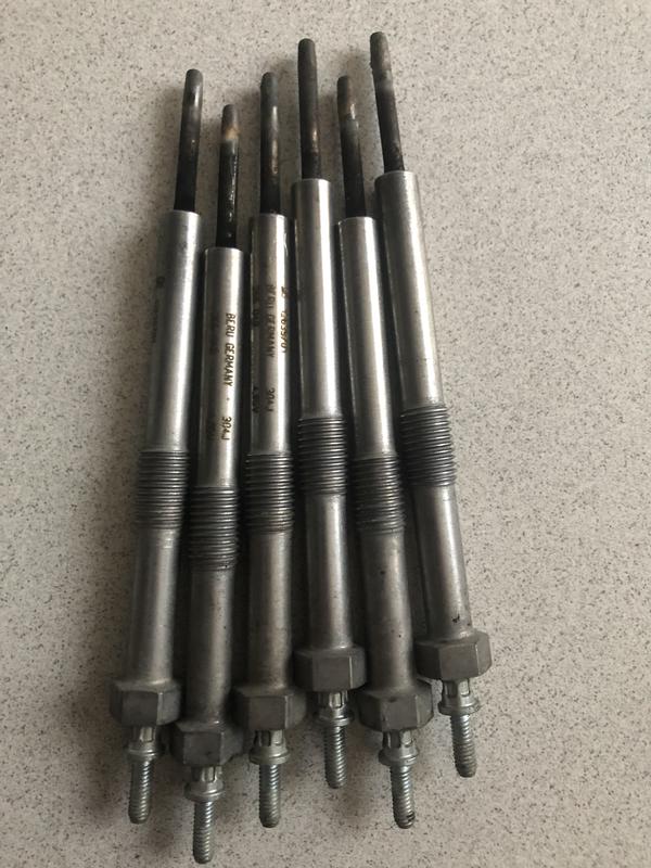 6 used glow plugs from 2013 GMC Sierra Denali 2500 diesel truck