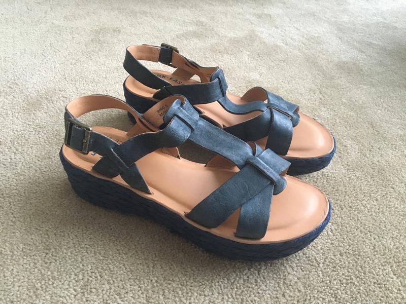 Kork-Ease Ande Espadrille sandals, blue, size 9, EU 40.5