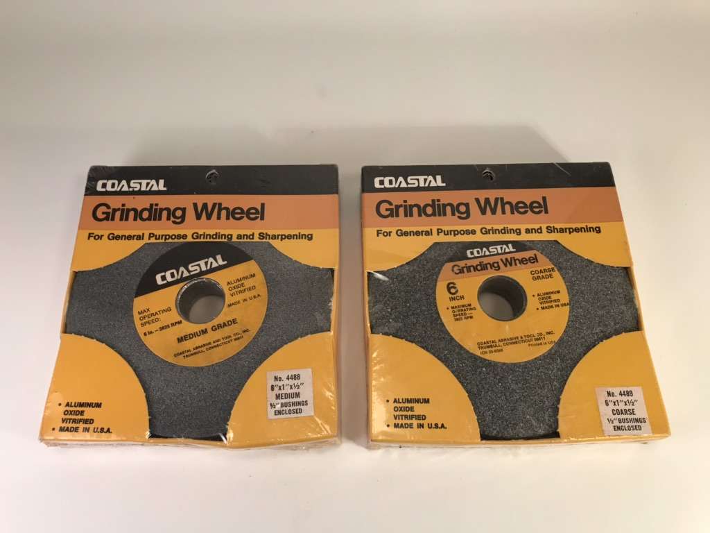 Two 6”x1” Grinding Wheels (Coarse & Medium)