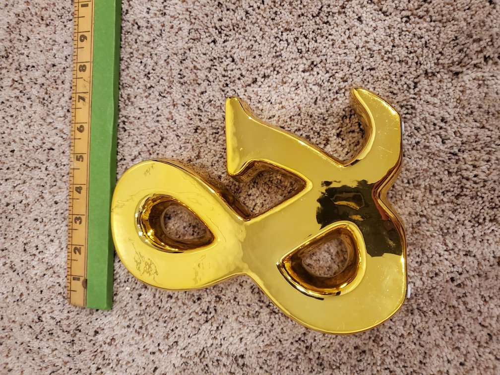 Gold & Sign for Desk or Wall