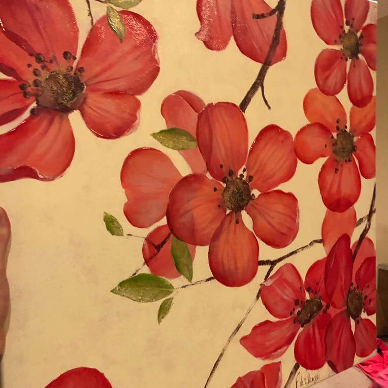 Poppies? Or Some Other flowers. Nice. Hang Now