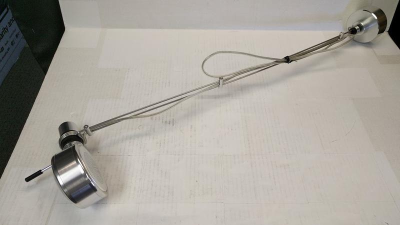 Hanging three led spot light brushed nickel