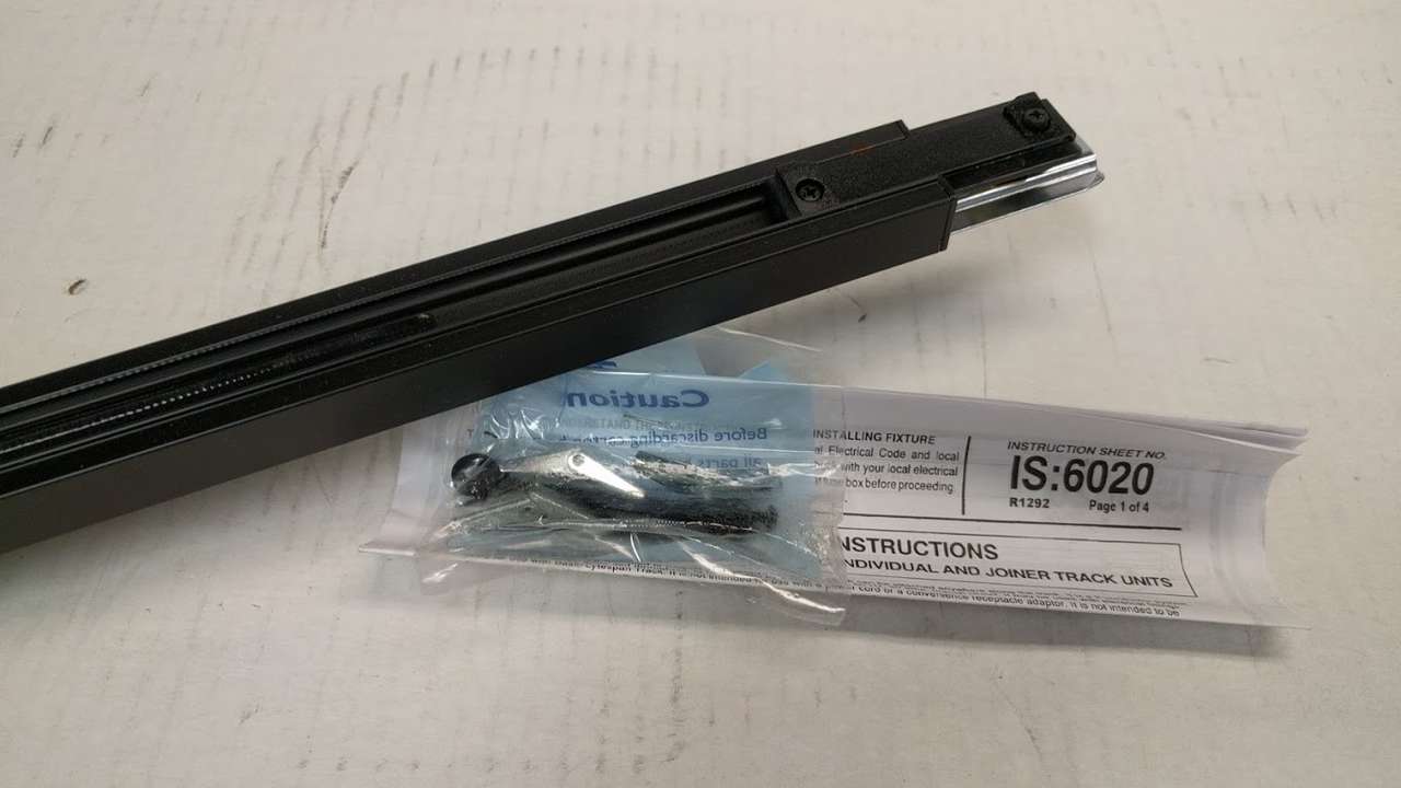 Lightolier 6003NBK 1-Circuit Joiner Track 8-ft 120-Volt Baked Enamel Matte Black, **Less Than 1/2 Price** (Price Reduction)