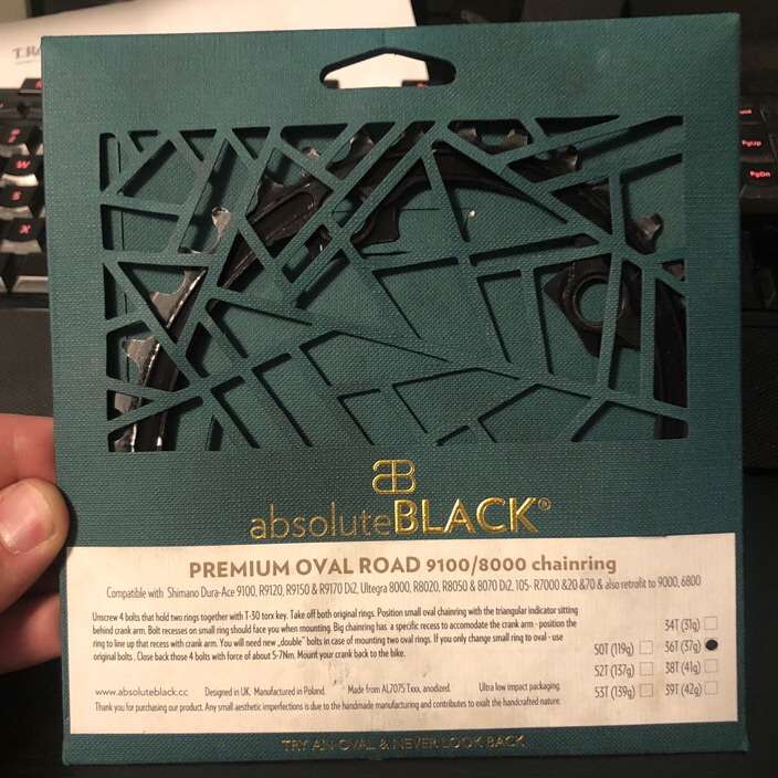 Absolute Black Oval Road Ring